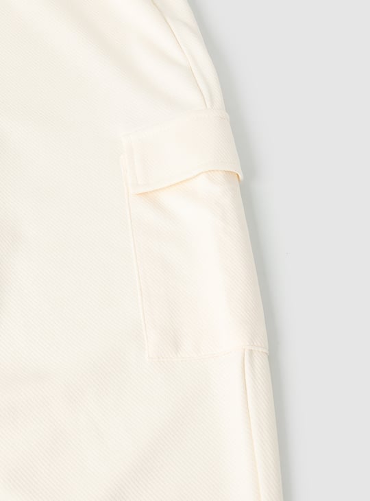 Girls Textured Cargo Joggers