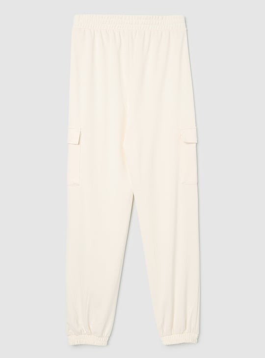 Girls Textured Cargo Joggers