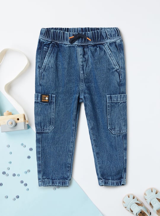 Boys Washed Cargo Jeans