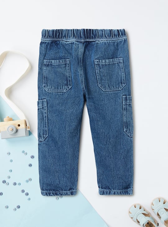 Boys Washed Cargo Jeans
