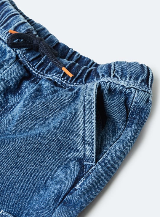 Boys Washed Cargo Jeans