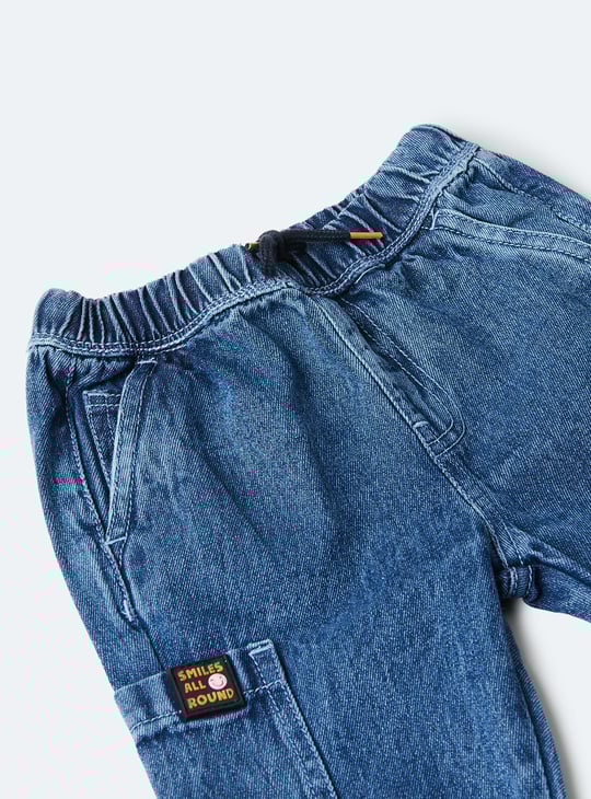 Boys Washed Cargo Jeans