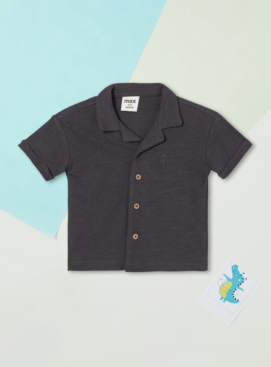 Boys Textured Shorts Set