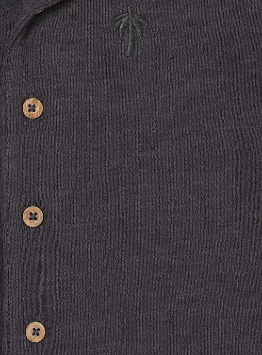 Boys Textured Shorts Set
