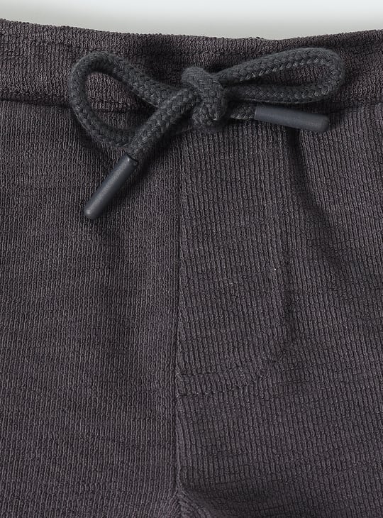 Boys Textured Shorts Set