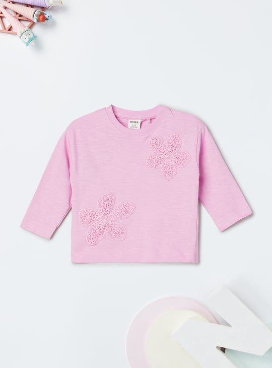 Girls Floral Lace Top