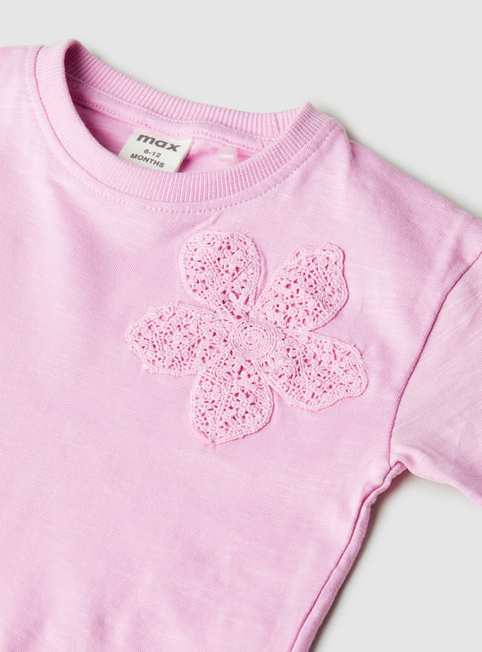 Girls Floral Lace Top