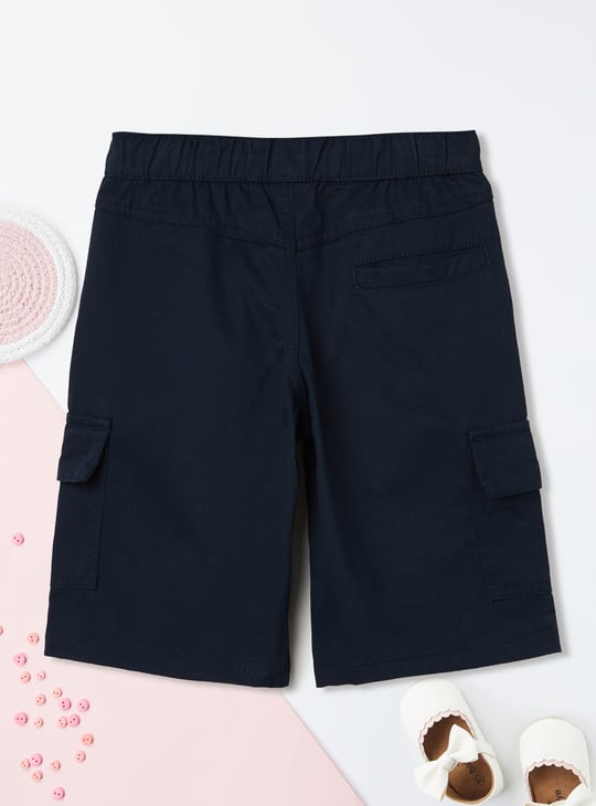 Boys Solid Cargo Shorts