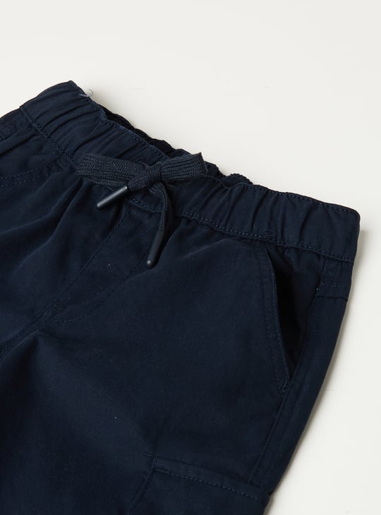Boys Solid Cargo Shorts