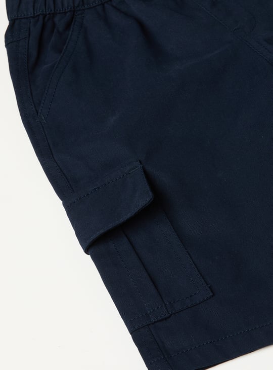 Boys Solid Cargo Shorts