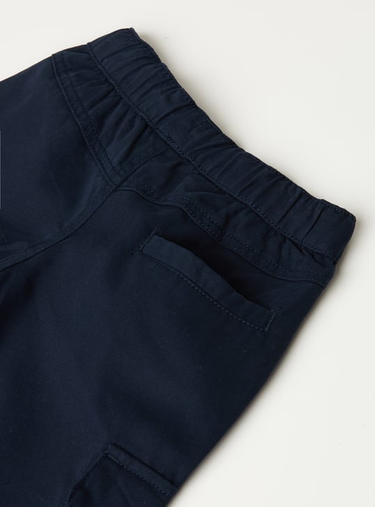 Boys Solid Cargo Shorts