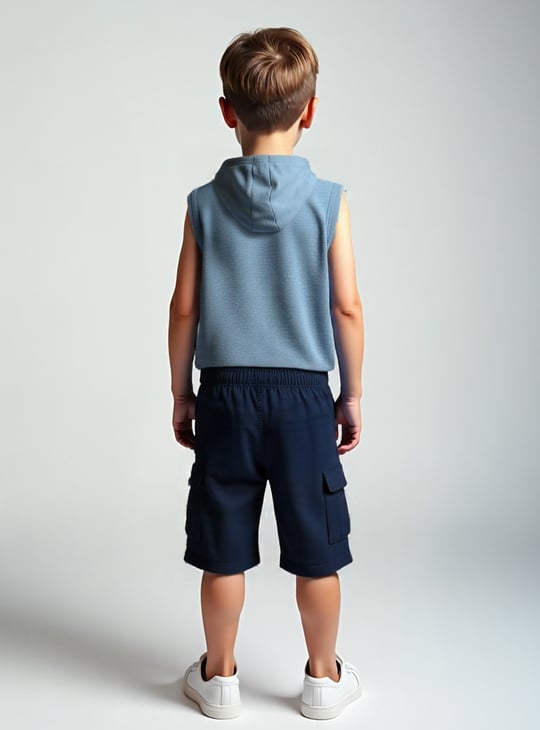 Boys Solid Cargo Shorts