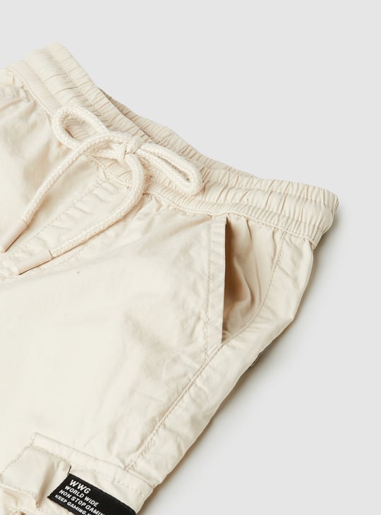 Boys Solid Cargo Joggers