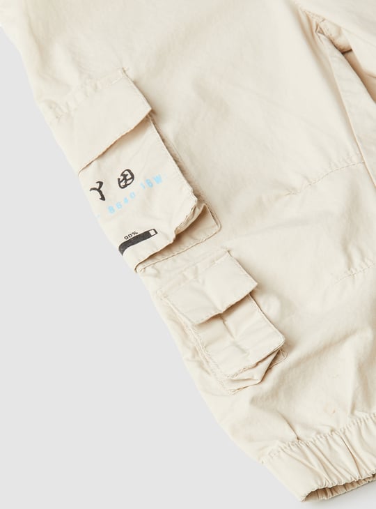 Boys Solid Cargo Joggers