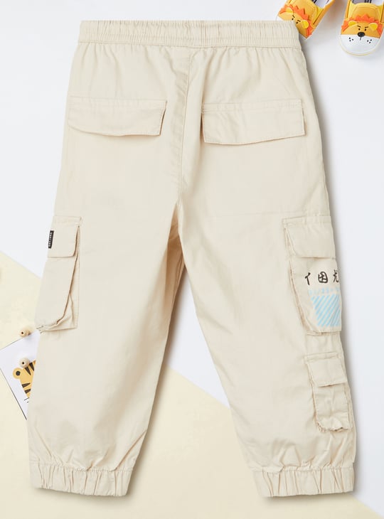 Boys Solid Cargo Joggers