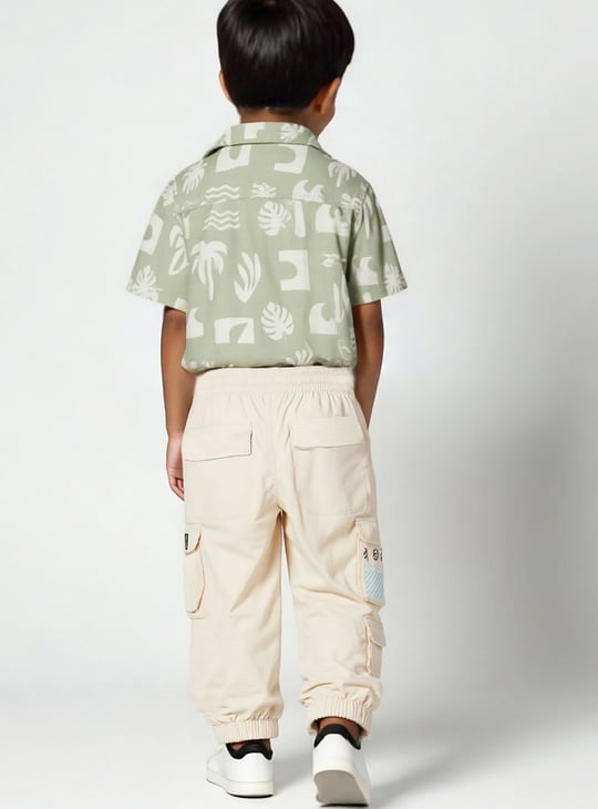 Boys Solid Cargo Joggers