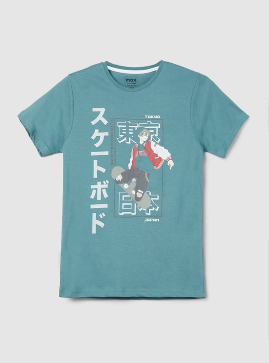 Boys Anime Printed T-shirt