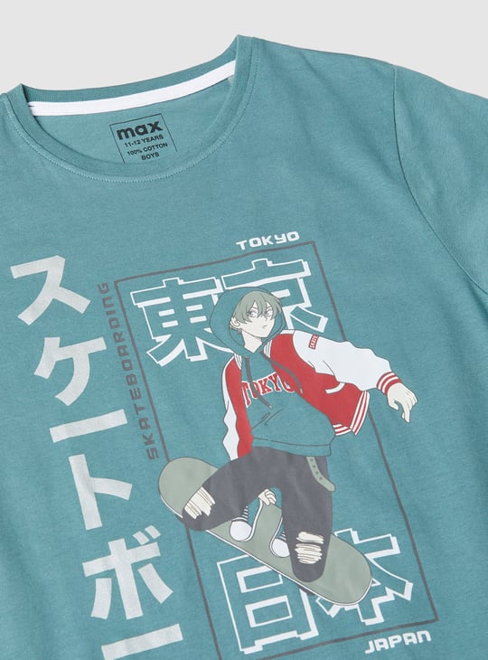 Boys Anime Printed T-shirt