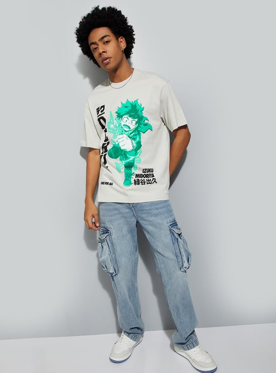 URB_N Men Anime Print T-shirt