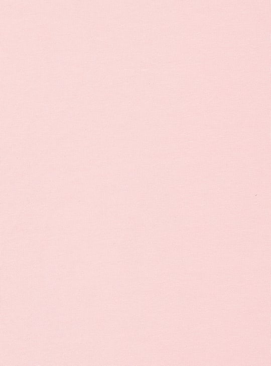 Girls Solid Knit Dress with T-shirt