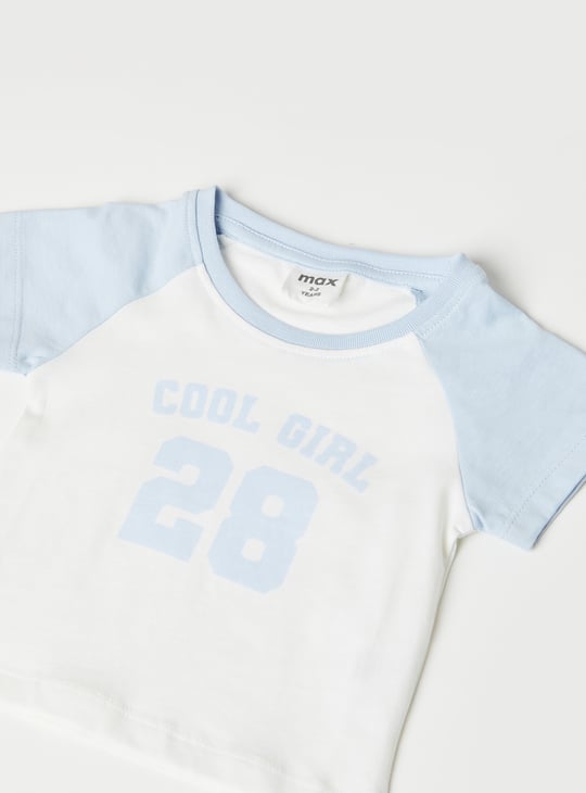 Girls Colourblock Shorts Set