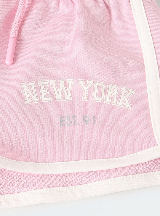 Girls Colourblock Shorts Set