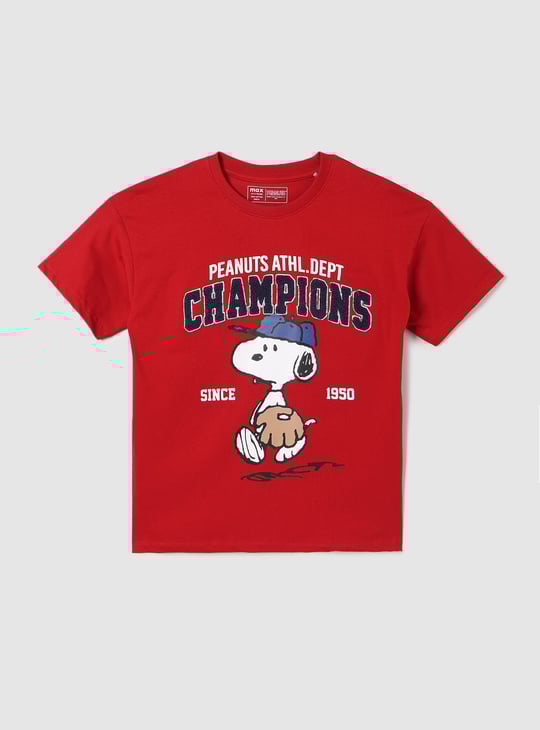 Girls Chenille Embroidered Snoopy T-shirt