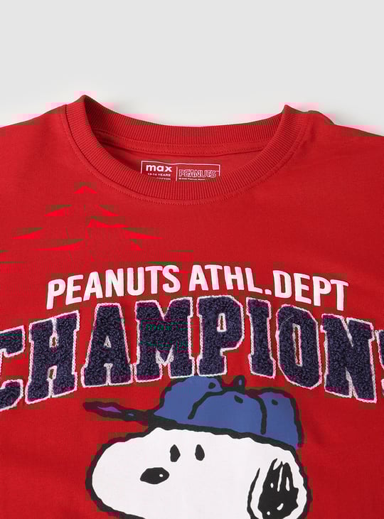 Girls Chenille Embroidered Snoopy T-shirt