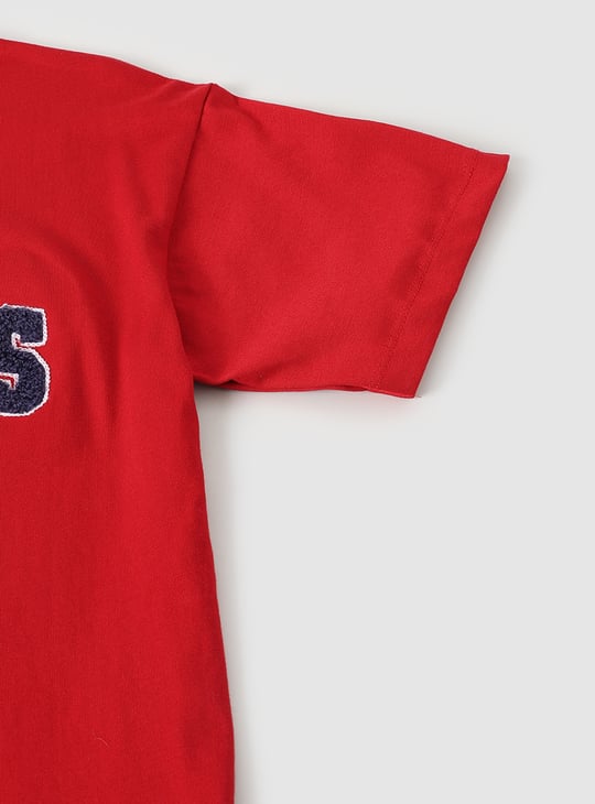 Girls Chenille Embroidered Snoopy T-shirt