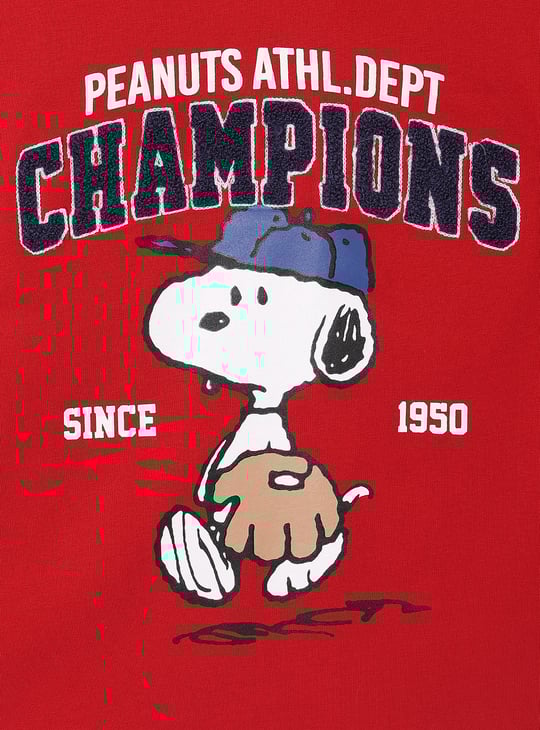 Girls Chenille Embroidered Snoopy T-shirt