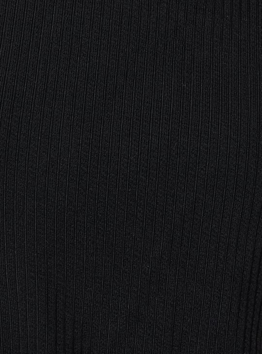 Women Ribbed Knit T-shirt