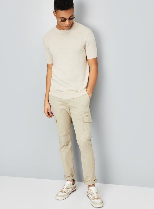 Men Knit Linen T-shirt