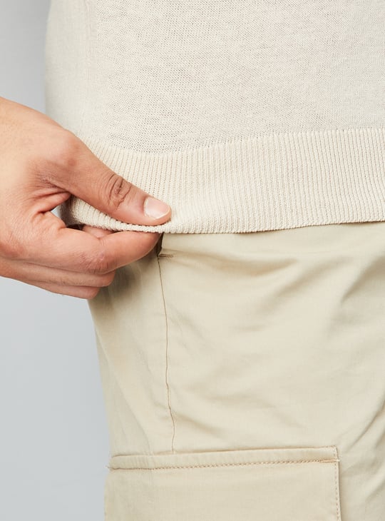 Men Knit Linen T-shirt