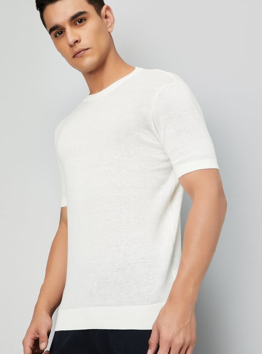 Men Knit Linen T-shirt
