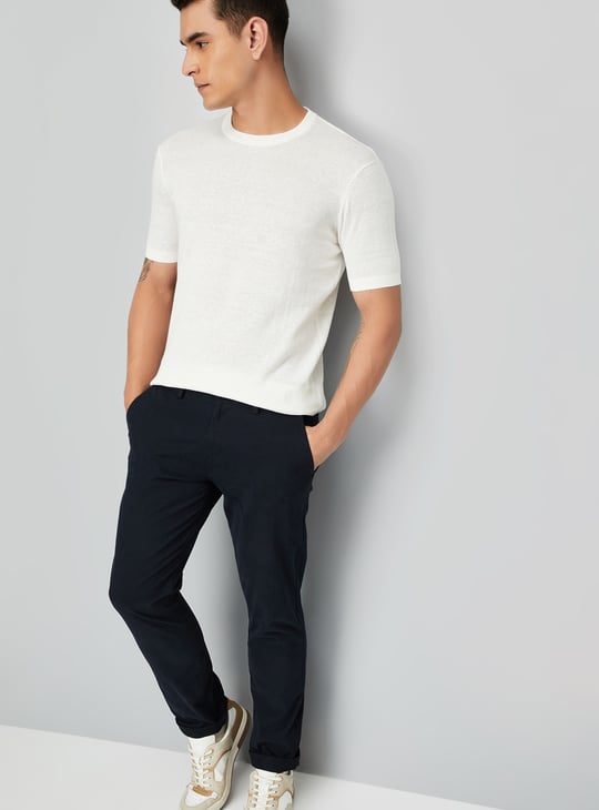 Men Knit Linen T-shirt