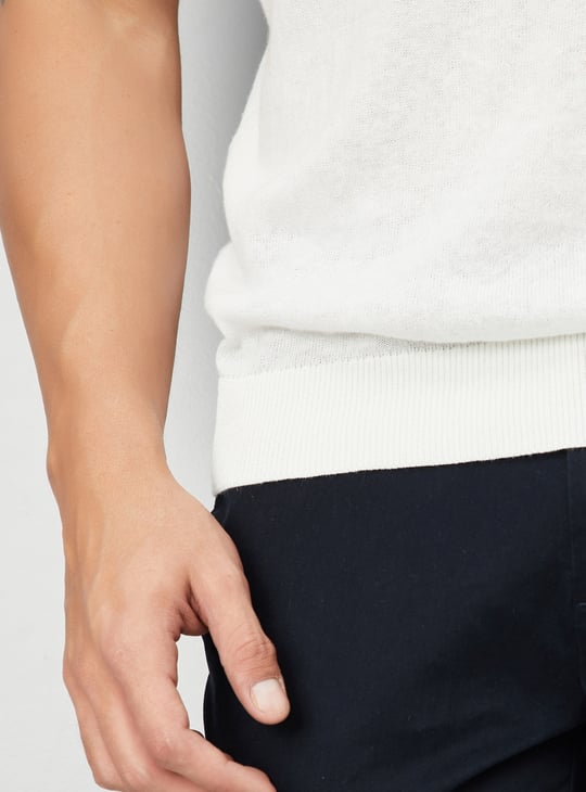 Men Knit Linen T-shirt