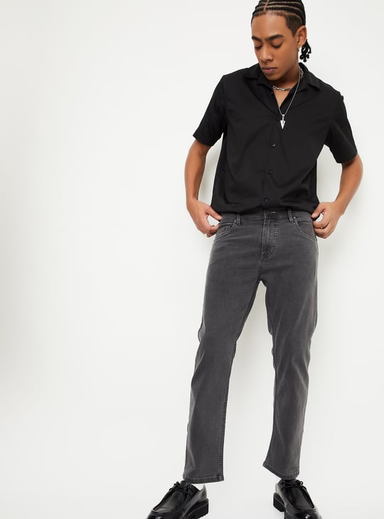 Men Rinsed Regular Fit Jeans