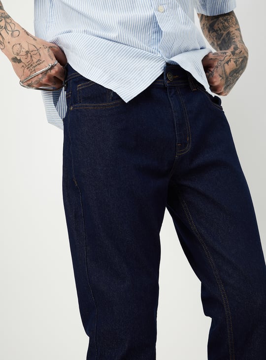 Men Solid Regular Fit Jeans
