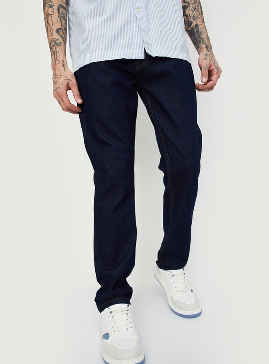 Men Solid Regular Fit Jeans