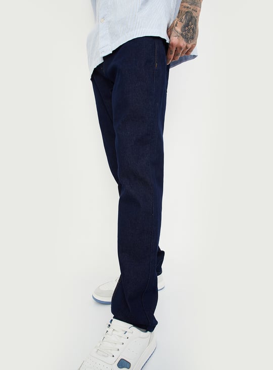 Men Solid Regular Fit Jeans