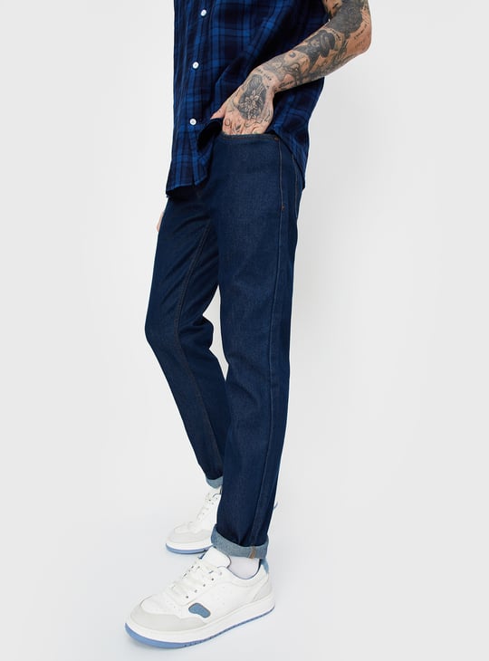 Men Washed Skinny Fit Jeans