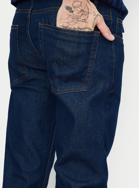 Men Washed Skinny Fit Jeans