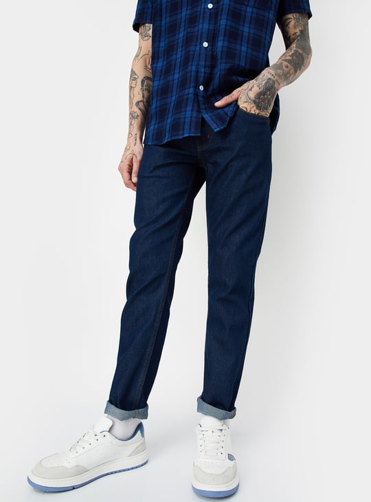 Men Washed Skinny Fit Jeans