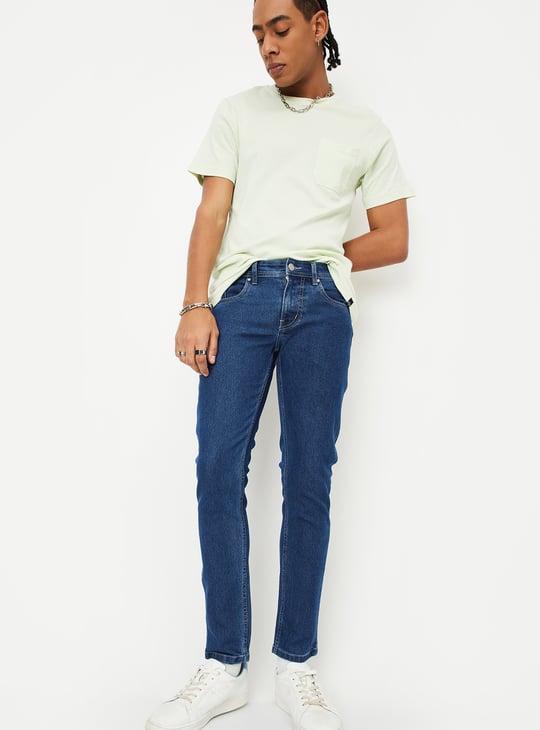 Men Rinsed Skinny Fit Jeans
