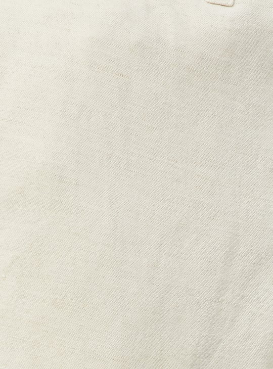 Men Solid Slim Fit Linen Chinos