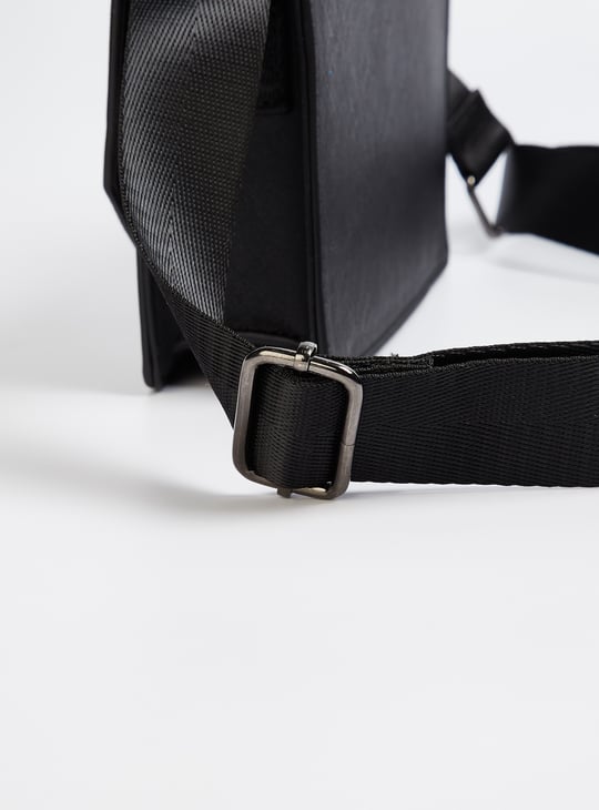 Men Textured Cross Body Bag