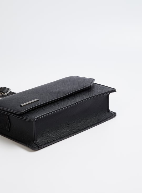 Men Textured Cross Body Bag