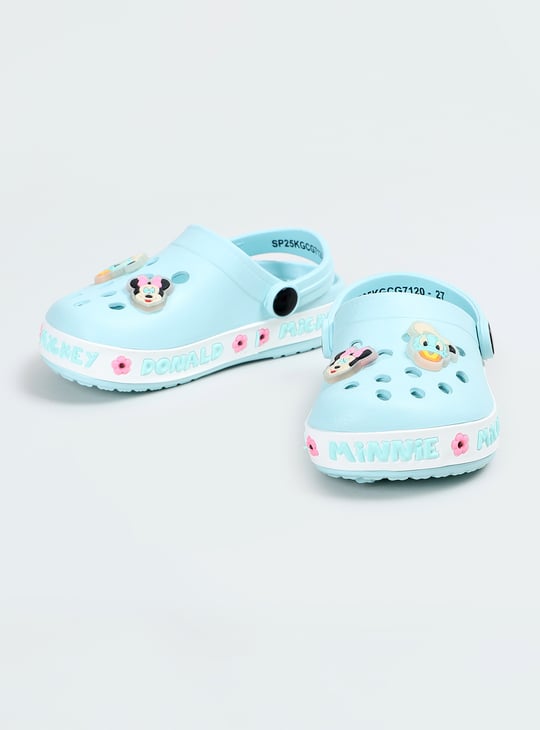 Girls Mickey & Friends Print Clogs with Charms