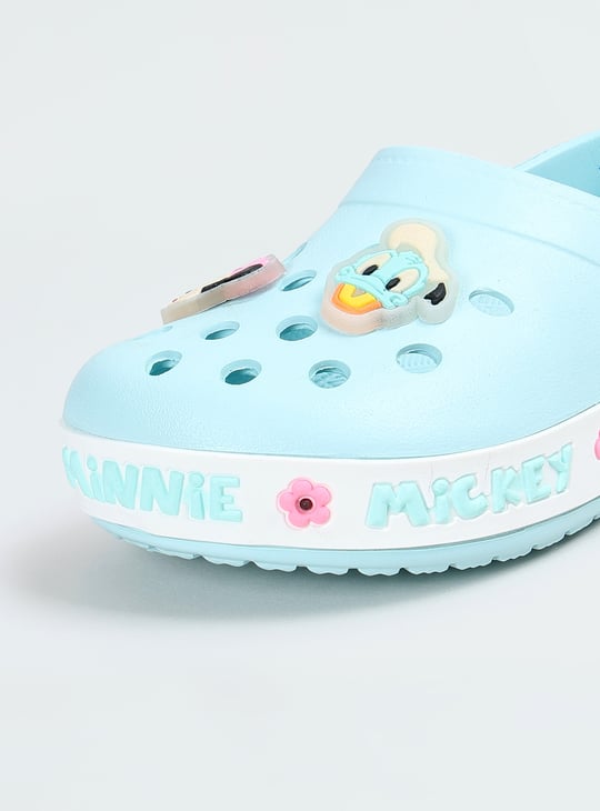 Girls Mickey & Friends Print Clogs with Charms