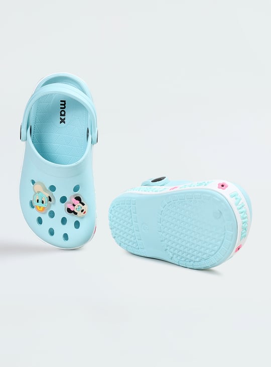 Girls Mickey & Friends Print Clogs with Charms